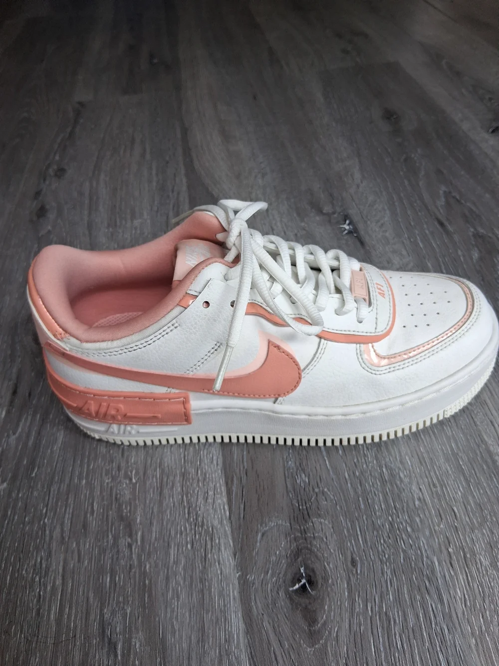 Nike Air Force 1 Shadow Washed Coral Low-Top AF1 Sneakers Women's 8